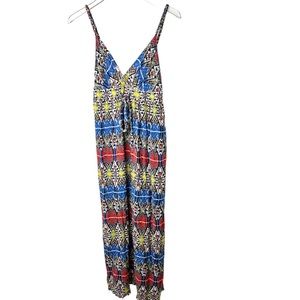 Tart Ikat Bohemian Boho Flowy Maxi Dress Medium